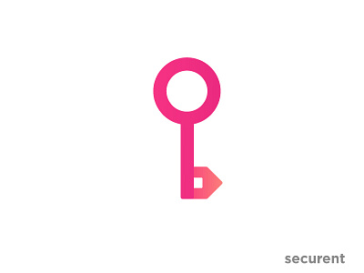 Securent / house security abstract app brand color concept creative flat gradient home house illustration key logo minimal protection real estate safety security system trending