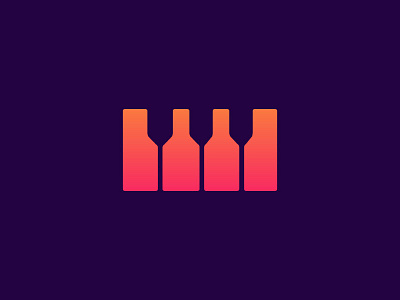 Piano / Wine abstract beer beer bottle clean concept creative flat gradient icon identity illustration logo minimal music pub sumesh wine wine app wine bar wine glass