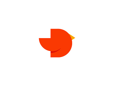 D / Bird / mark abstract app bird clever concept creative design flat fly identity illustration letter d logo mark minimal monogram letter mark red sumesh jose trending vector