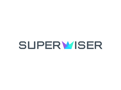 Superwiser abstract gradient color art crest lines concept conqueror creative crown cap flat minimal icon illustration kingdom medieval teach learn letter w logo mark master sharp king monogram production creative animation royal type typography royalty growth letter vector wise knowledge brain