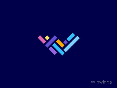 Winwiga abstract colourfull concept creative cube flat gradient icon identity illustration letter letter w logo mark minimal simple top 9 trend 2019 typography vector