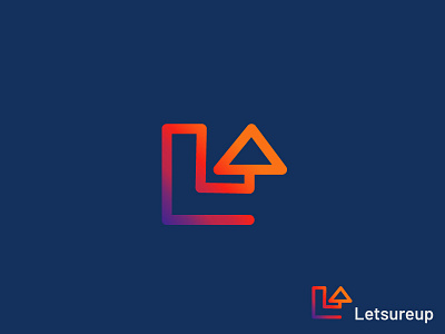 Letsureup V abstract arrow brand concept creative going up gradient icon identity illustration letter l logo mark monogram mouse move top top 9 up vector