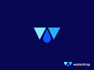 Waterdrop abstract arrow blue concept creative drop geometric growth icon identity illustration letter lettering logo mark minimal ocean sea top 9 vector water