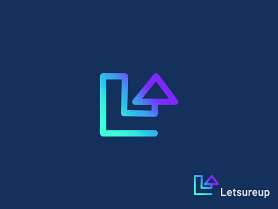 Letsureup arrow blue brandhalos color colorfull creative flat gradient icon identity illustration letter l letter lettering logo mark modern mouse pointer moving up top 9 vector