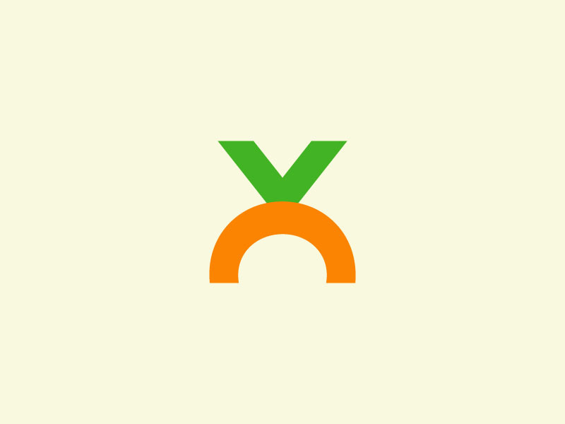 Carrto letter c top 9 letter orange green carrots fruit food carrot logo designer animal minimal artission creative brand identity icon mark illustration logo