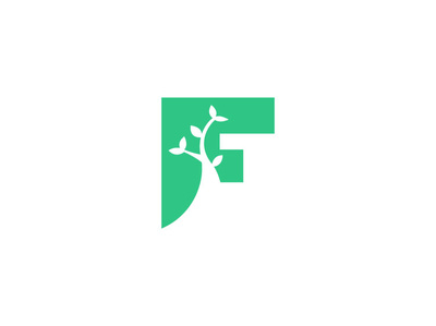 ferns n petals concept nature illustration mark logo f forest nature green trees tree creative top 9 logo designer minimal flat negative space growth abstract growing exchange trading