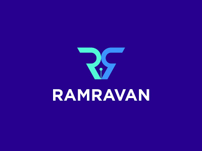 Ramravan abtract clever clevery creative icon identity illustration logo logo designer mark minimal modern movie negative space pen screen play sumesh jose top 9 trending writer