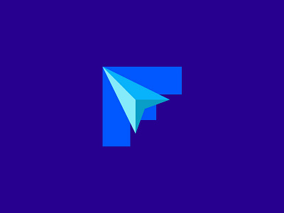 Fly aero airplane colourful blue gradient creative creative concept clever fly icon identity illustration letter letter f lettering logo mark modern abstract geometry paper airplane plane rocket sumesh jose logo designer trend trending top 9