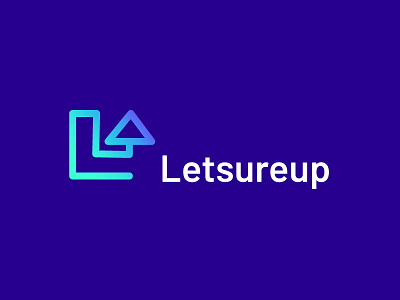 Letsureup arrow colourfull creative concept clever design flat minimal simple forward gradient icon identity illustration l lettering logo mark move sumesh jose logo designer trend best modern ui up vector