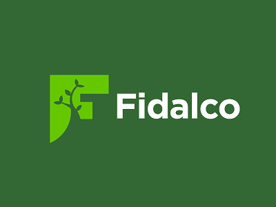 Fidalco crest fidalco flat minimal abstract green growth leaf letter f letter lettering logo logo designer sumesh jose mark icon illustration modern trend top9 mountain nature negative space outdoor sun tree logo type typography