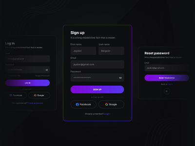 Log in / Sign Up / Reset Password