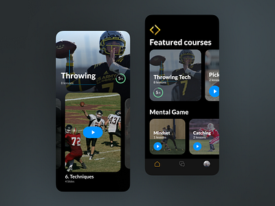 Coaching App Featured Sport Courses and Lessons