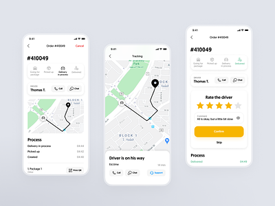 Order Tracking UX UI Delivery iOS App