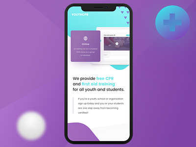 YouthCPR Homepage Mobile Design