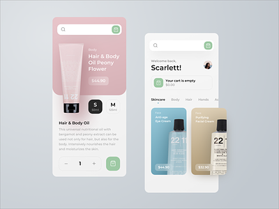 Cosmetics E-Commerce App app cosmetics design ecommerce gradient interface ios sketch app ui uidesign ux uxdesign web web design