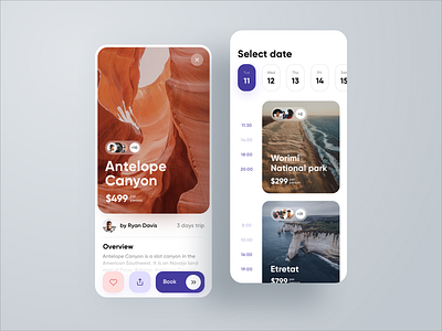 Worldwide Excursions Application app booking calendar datepicker design excursion interface ios nature sketch app travel trip ui uidesign ux uxdesign web web design