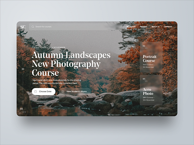 Autumn Photography Course | Desktop Website Design