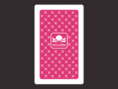 GOLDEN Playing Card card cards circular golden retro sketch
