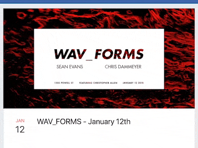 Wav Forms Event Banner abstract ambient event facebook projection art