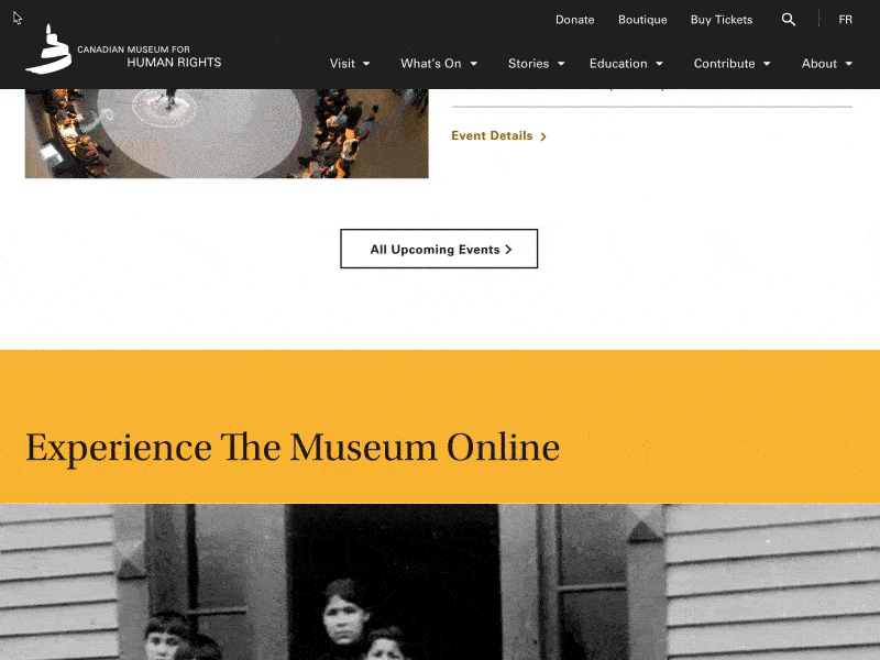The Canadian Museum for Human Rights design mockup principle ui webdesign