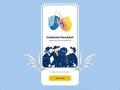 Hanukkah - Event App app branding celebrate covid19 event hanukkah illustration manager minimal motion new year transition ui