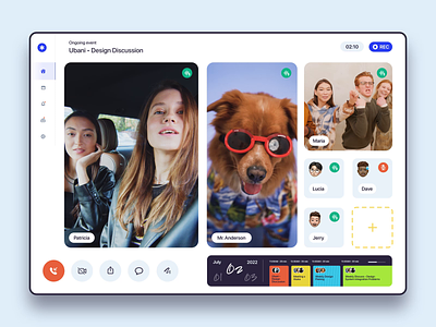 🤩 Video Conferencing (Web/APP) animation app call clean conference creative dailyui design draw figma flat meet minimal motion simple sketch ui ux video web