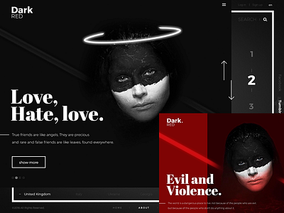 Dark.RED branding clean design logo minimal photoshop type typography ui ux web website