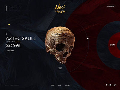 Not for you. color design gold interface logo shape shop skull style ui ux web