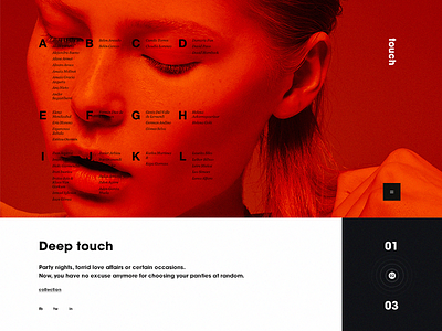 Touch category face girl landing onepage redesign sex shop store ui ux web