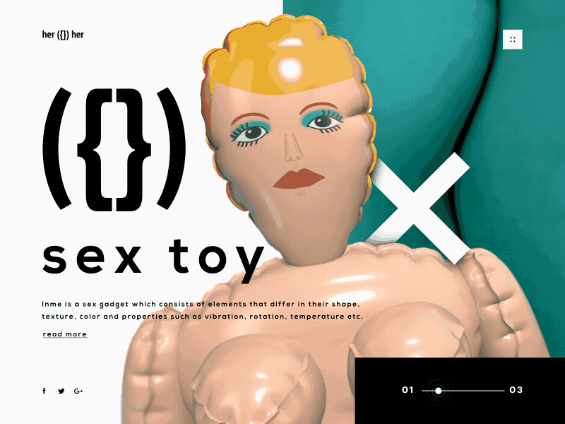 her({})her animation design gif minimal motion sex slide symbol toy transition ui web
