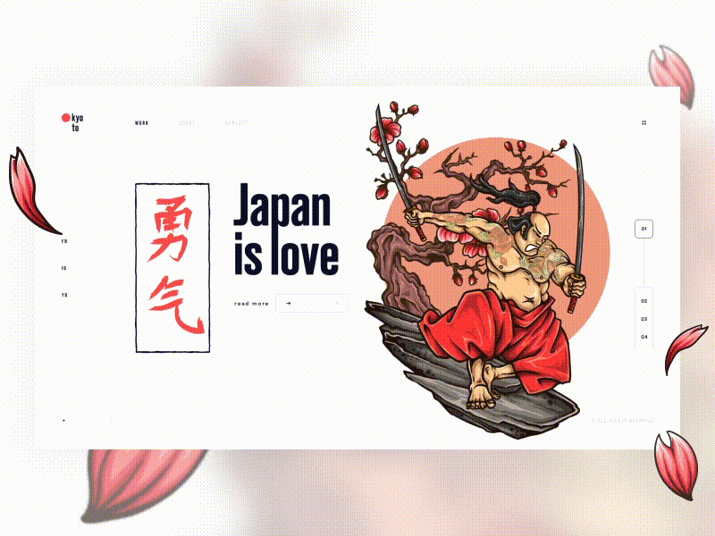Kyoto animation design gif gradient japan minimal motion preview text transition ui web