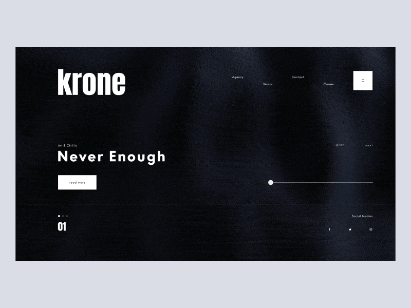 Krone agency animation design flat gif minimal motion preview text transition ui web