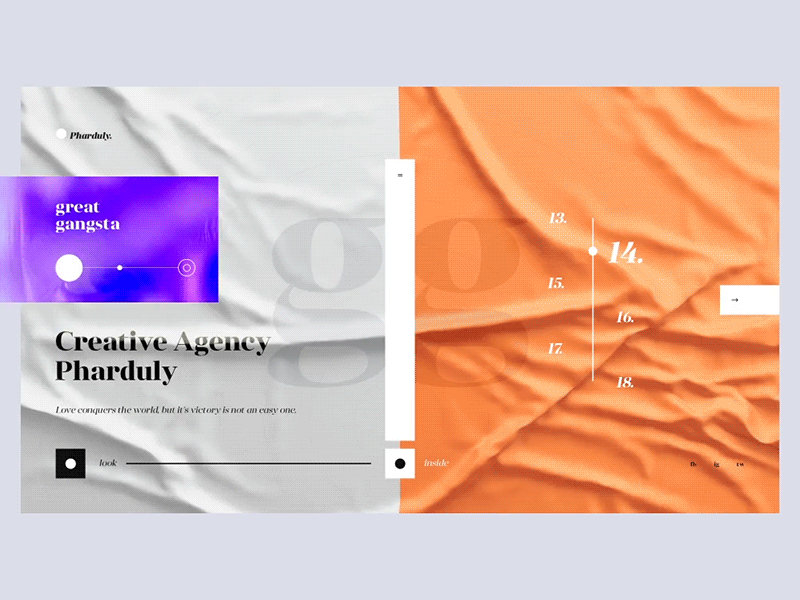 Pharduly clean design gallery landing layout navigation slider typography ui watch web website
