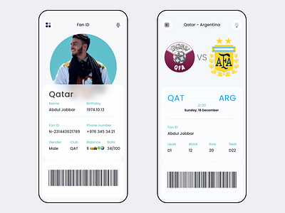 App for Football competition app card fanid footbal health soccer sport travel ui