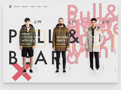 Magazine Pull & Bear add app bag bear boston card clothing price pull shopping ui ux