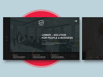 Lemier business card it mobile solution ui ux