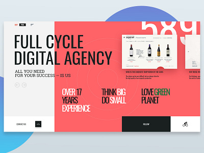 BRYPOOL agency art blog card contact cycle design follow red screen travel ui ux web wine