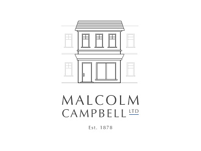 Malcolm Campbell Branding branding clean glasgow identity line drawing logo minimal