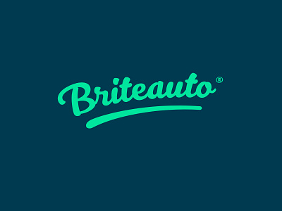 Briteauto Logo branding bright color clean colorful handwriting logo logodesign script font script logo typograph