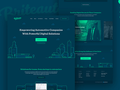 Briteauto Homepage Finished Design car clean colorful design homepage illustration landing page minimal ui ux web design website