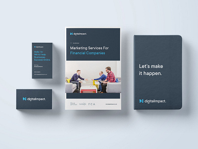 Digital Impact Rebrand agency brand branding business card colorful design logo minimal web design website