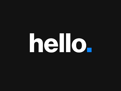 Hello. typography