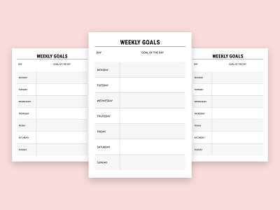 Weekly Goals goals