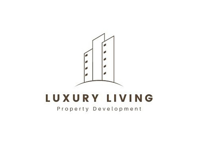 Luxury Living Real Estate Logo Design line