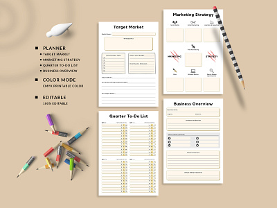 Ultimate Planner Bundle business planner clean creative daily design dribbblers editable happy planner minimal ux