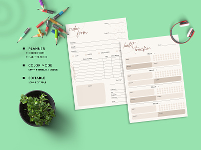 Planner Template animation business planner clean daily design editable graphic design happy planner illustration interface minimal ui