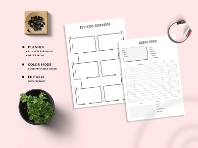 Planner Template 3d animation business planner clean daily design dribbblers editable happy planner minimal ui