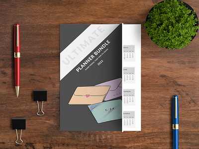 Planner Cover Template animation business planner clean daily design dribbblers editable graphic design happy planner minimal ui