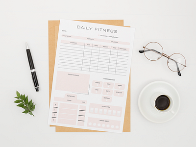 Daily Fitness Planner Template annebacani