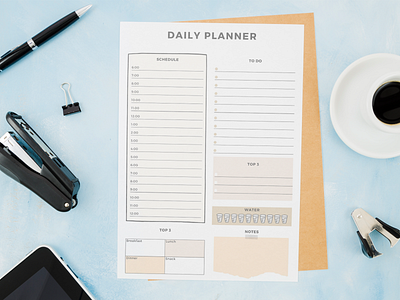 Daily Planner Template clean